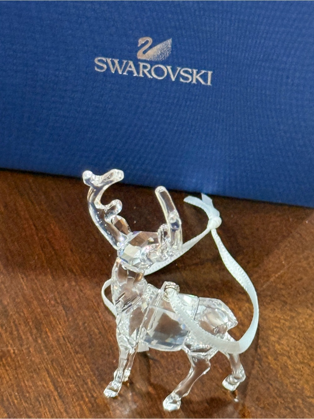 Swarovski Clear Crystal Reindeer Ornament